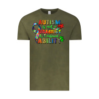 Vintage Olive autism is not a disability its a different ability Vintage Tee - Zillion Design Studio
