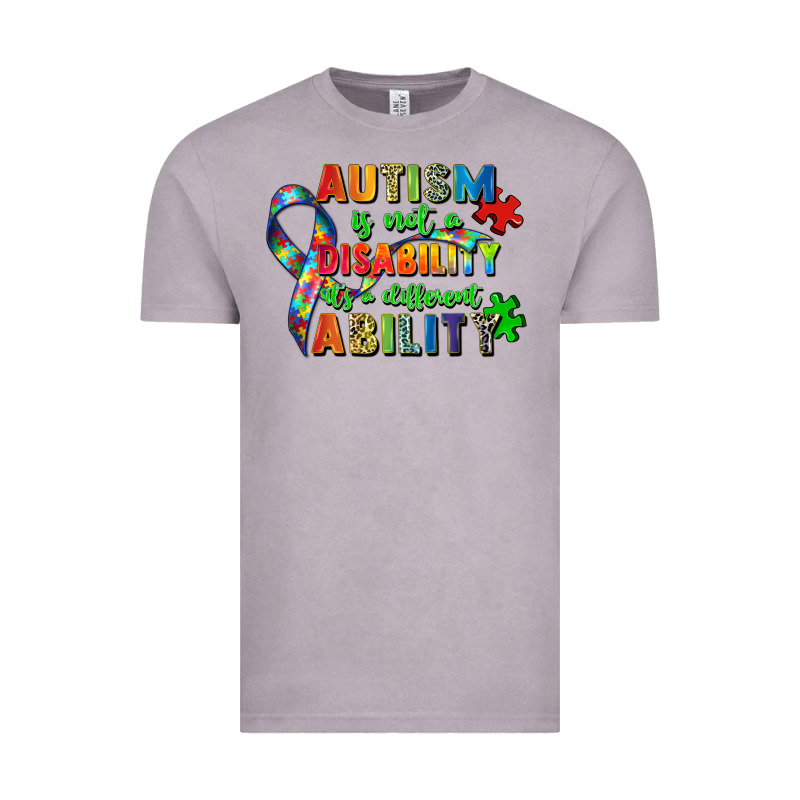 Autism Is Not A Disability Its A Different Ability Vintage Tee by Zillion Design Studio | Teevron