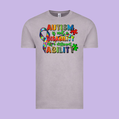Autism Is Not A Disability Its A Different Ability Vintage Tee Designed By Zillion Design Studio