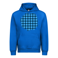 Cobalt Winter Tartan Patch Urban Hoodie - BundleAndBundleShop