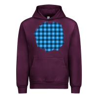 Mauve Wine Winter Tartan Patch Urban Hoodie - BundleAndBundleShop