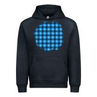 Navy Winter Tartan Patch Urban Hoodie - BundleAndBundleShop