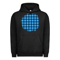 Pigment Black Winter Tartan Patch Urban Hoodie - BundleAndBundleShop