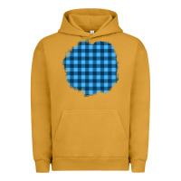 Pigment Peanut Butter Winter Tartan Patch Urban Hoodie - BundleAndBundleShop