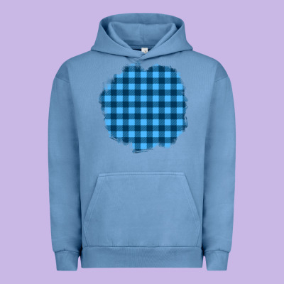 Winter Tartan Patch Urban Hoodie Designed By Bundleandbundleshop