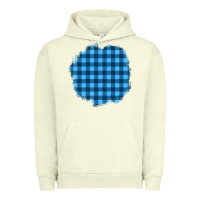 Pigment Pistachio Winter Tartan Patch Urban Hoodie - BundleAndBundleShop