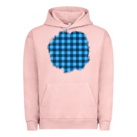Pigment Salmon Winter Tartan Patch Urban Hoodie - BundleAndBundleShop