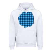 White Winter Tartan Patch Urban Hoodie - BundleAndBundleShop