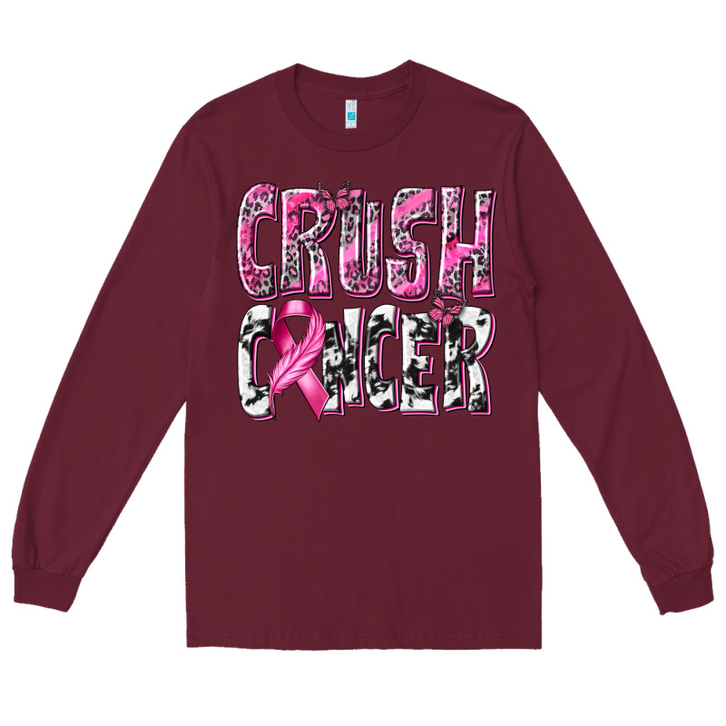 Crush Cancer Long Sleeve Tee by texasbilliewilder | Teevron
