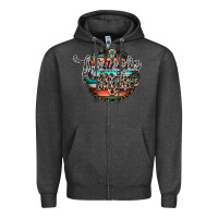 Charcoal Heather wranglinn mama Zipper Hoodie - RacoonDesign