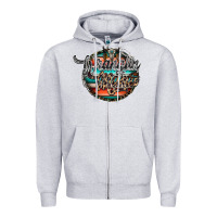Heather Grey wranglinn mama Zipper Hoodie - RacoonDesign