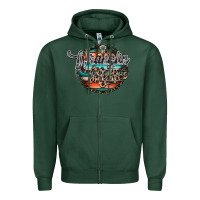 Sports Green wranglinn mama Zipper Hoodie - RacoonDesign