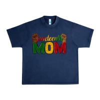 Navy juneteenth mom Urban Heavy Tee - texasbilliewilder