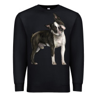 Black Boston Terrier Premium Sweatshirt - LillyAllenDesigns