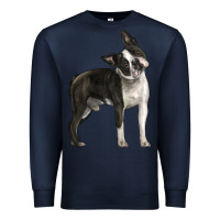 Navy Boston Terrier Premium Sweatshirt - LillyAllenDesigns