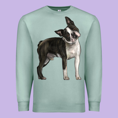 Boston Terrier Premium Sweatshirt Designed By Lillyallendesigns