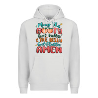 Dove Grey may the booty get fatter & the belly Premium Hoodie - MaliasSmallBusiness