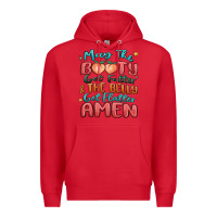 Red may the booty get fatter & the belly Premium Hoodie - MaliasSmallBusiness