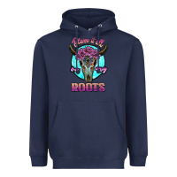 Navy blame it all on my roots white Heavyweight Hoodie - JahusDesignShop