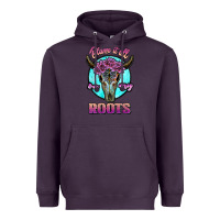Plum blame it all on my roots white Heavyweight Hoodie - JahusDesignShop