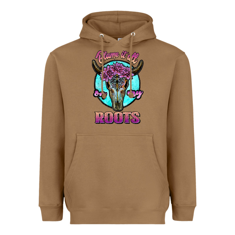Blame It All On My Roots White Heavyweight Hoodie by JahusDesignShop | Teevron