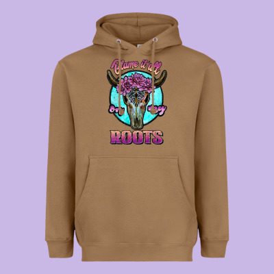 Blame It All On My Roots White Heavyweight Hoodie Designed By Jahusdesignshop