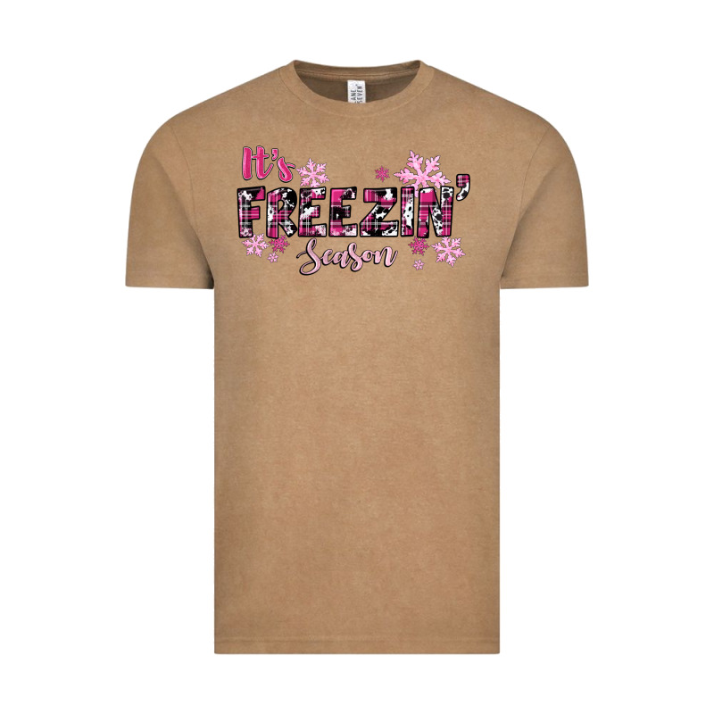 It's Freezin Season Pink Christmas Vintage Tee by RanaPortraitStore | Teevron