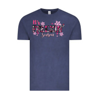 Vintage Denim It's Freezin Season Pink Christmas Vintage Tee - RanaPortraitStore