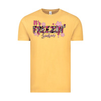 Vintage Mustard It's Freezin Season Pink Christmas Vintage Tee - RanaPortraitStore
