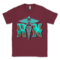 Burgundy registered medical symbol nurse Classic Tee - BarkalooDesign