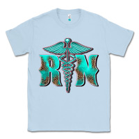 Dusty Blue registered medical symbol nurse Classic Tee - BarkalooDesign