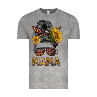 Cloud Rock mess bun mama sunflowers Vintage Tee - BarkalooDesign