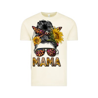 Vintage Arctic mess bun mama sunflowers Vintage Tee - BarkalooDesign