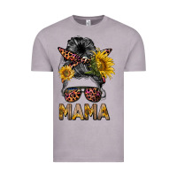 Vintage Zinc mess bun mama sunflowers Vintage Tee - BarkalooDesign