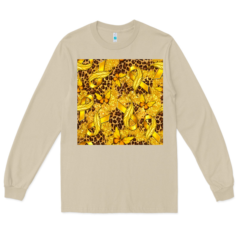 Childhood Cancer Butterfly Long Sleeve Tee by texasbilliewilder | Teevron