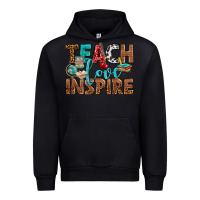 Black Teach Love Inspire With Leopard Urban Hoodie - BundleAndBundleShop