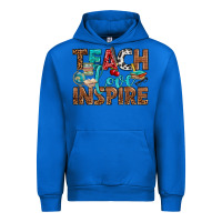 Cobalt Teach Love Inspire With Leopard Urban Hoodie - BundleAndBundleShop