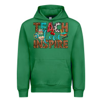 Emerald Teach Love Inspire With Leopard Urban Hoodie - BundleAndBundleShop