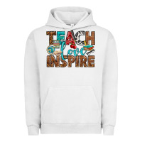 Pigment Lunar Rock Teach Love Inspire With Leopard Urban Hoodie - BundleAndBundleShop