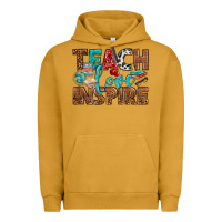Pigment Peanut Butter Teach Love Inspire With Leopard Urban Hoodie - BundleAndBundleShop