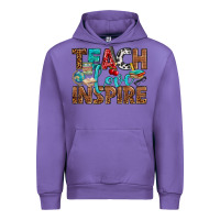 Tulip Teach Love Inspire With Leopard Urban Hoodie - BundleAndBundleShop