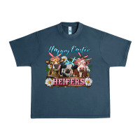 Midnight Navy Happy Easter Heifers Urban Heavy Tee - RanaPortraitStore