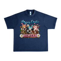 Navy Happy Easter Heifers Urban Heavy Tee - RanaPortraitStore
