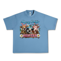 Pebble Blue Happy Easter Heifers Urban Heavy Tee - RanaPortraitStore