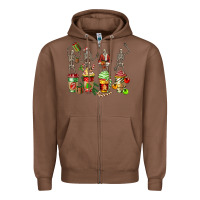 Chestnut christmas skeleton coffee cups Zipper Hoodie - FaDigitalArtStudio