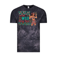 Cloud Black wanted and wild long live cowgirls Vintage Tee - texasbilliewilder