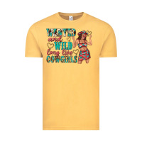 Vintage Mustard wanted and wild long live cowgirls Vintage Tee - texasbilliewilder