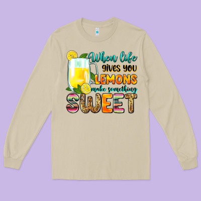 When Life Gives You Lemons Make Someting Sweet Long Sleeve Tee Designed By Zillion Design Studio