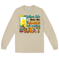 Mushroom when life gives you lemons make someting sweet Long Sleeve Tee - Zillion Design Studio