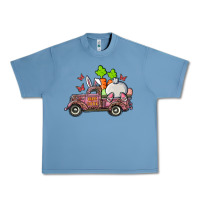 Pebble Blue happy easter pink truck with bunny Urban Heavy Tee - RanaPortraitStore